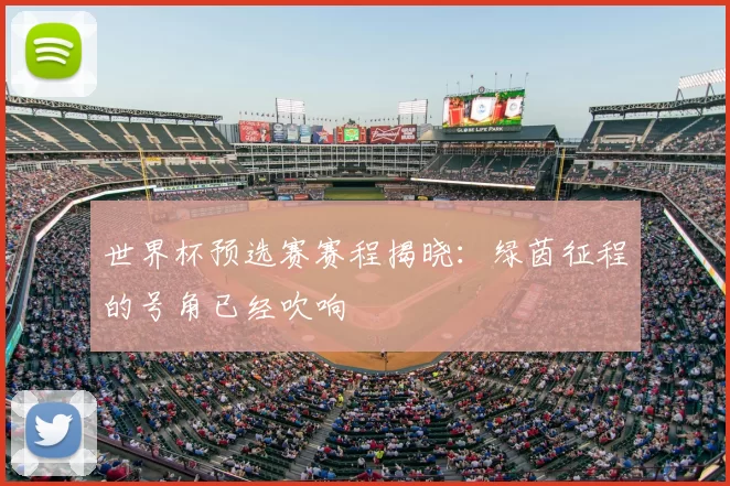 世界杯预选赛赛程揭晓:绿茵征程的号角已经吹响